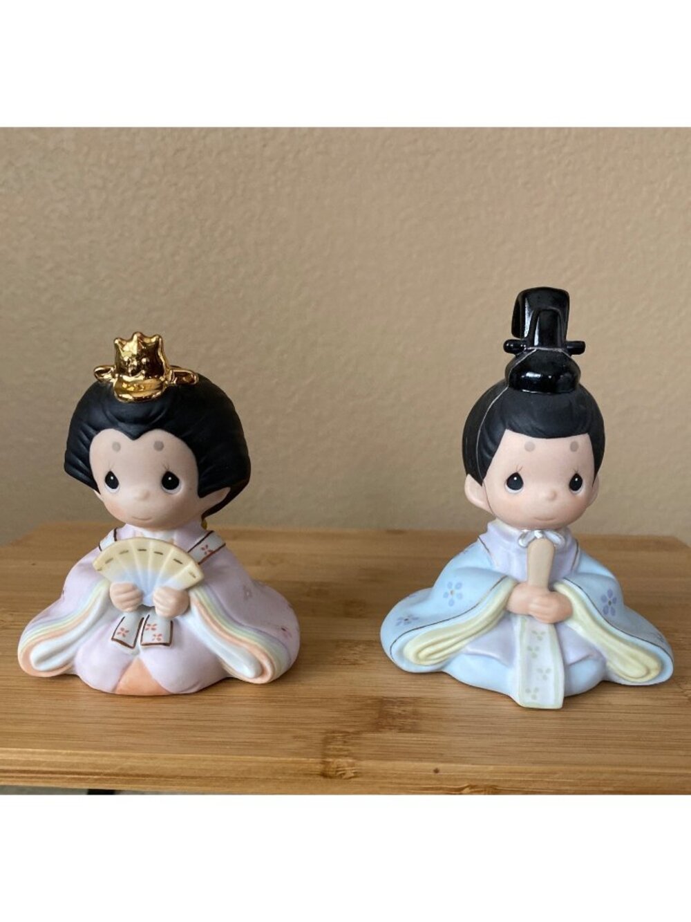 1998 Precious Moments #481661 “All Girls Are Beautiful” Signed by Fujioka 2-Pc
